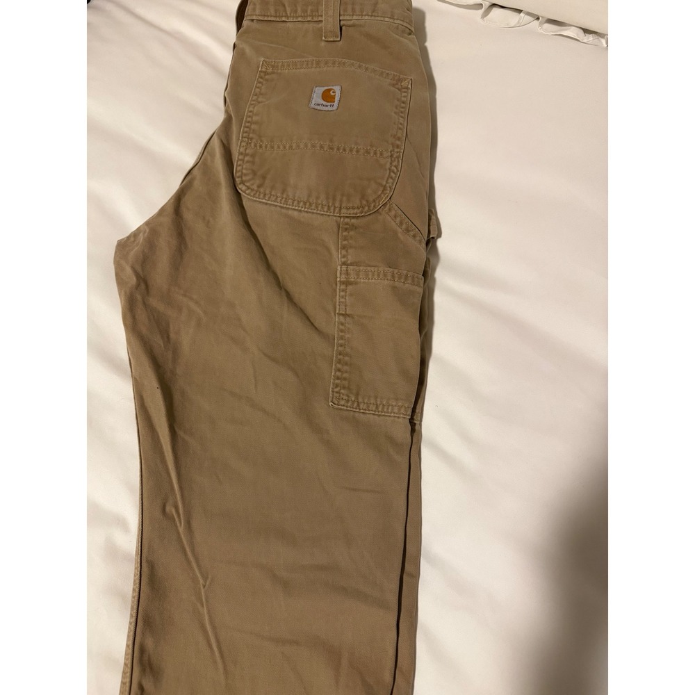 Carhartt Relaxed Fit Carpenter Work Pants Khaki Men 33x30 B324 DKH - Picture 3 of 7